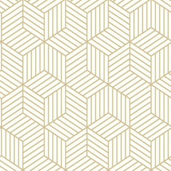 RoomMates RMK10704WP Metallic Gold Striped Hexagon Peel and Stick Wallpaper RMK10704WPZ