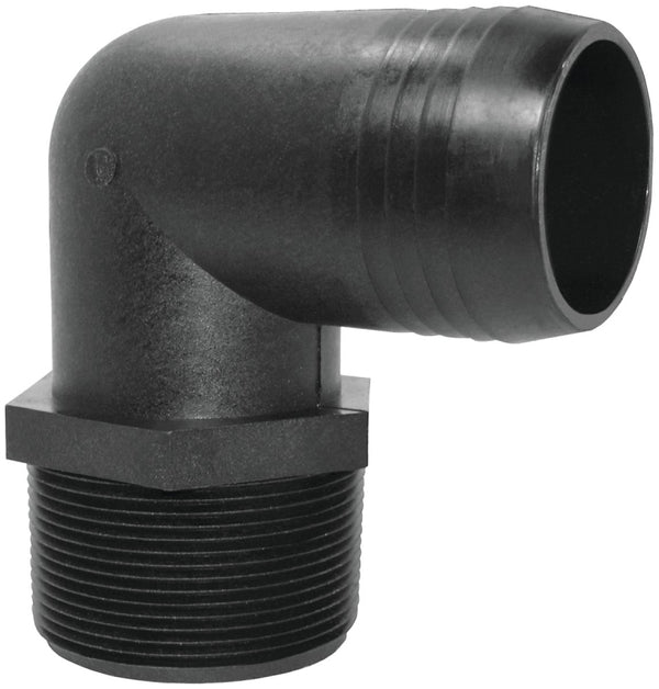 Green Leaf El 1238 P Threaded Poly Elbow, 1/2" Mpt X 3/8" Barb (Pack of 5)