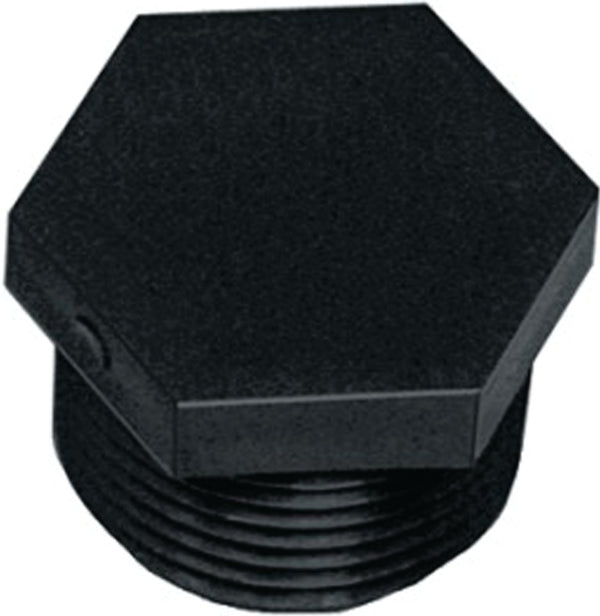 GREEN LEAF F200HD Pipe Plug, 2 in, MNPT, Black