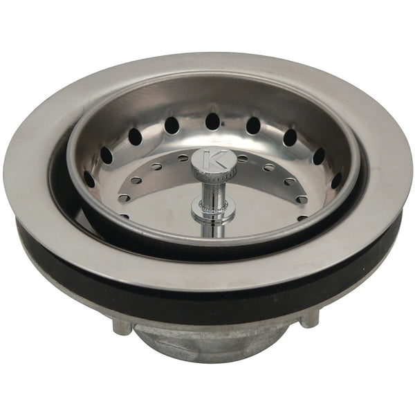 Plumb Pak K5419 Basket Sink Strainer, 3-1/2&quot, Stainless Steel
