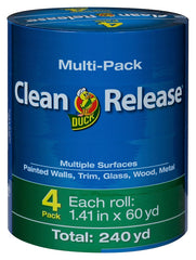 Duck Clean Release Blue Painter's Tape 1.5-Inch (1.41-Inch x 60-Yard), 4 Rolls, 240 Total Yards, 240460