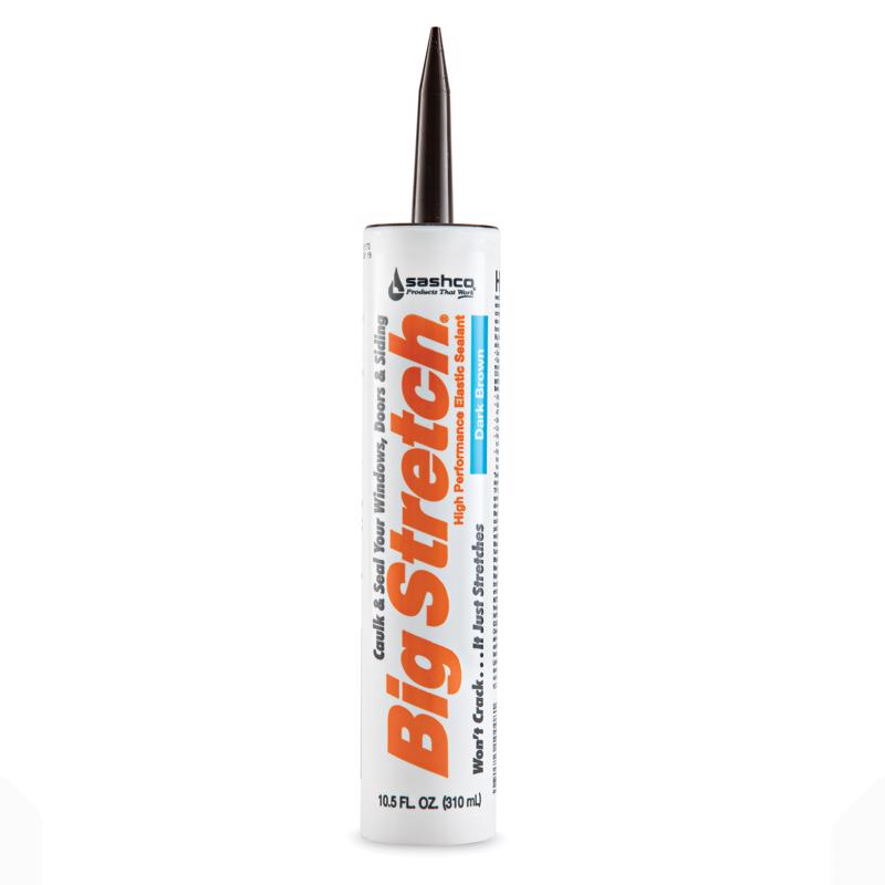 Sashco 10008 Big Stretch Caulk Dark Brown 10.5-ounce