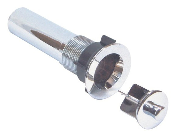 UNITED STATES HDW P102C FBA_1-1/4" X Chrome Mobile Home Vanity Drain with Pop Stop, 1-1/4" by 5-1/2"