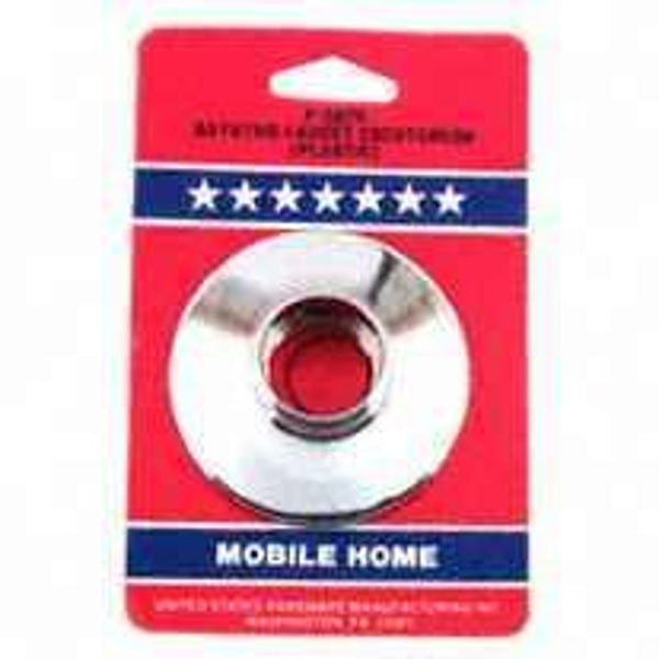 UNITED STATES HDW P597C Chrome Finish Mobile Home Bath Tub Faucet Flange, 2" by 3"