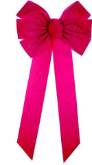 HOLIDAY TRIM 6072 7 Loop Velvet Bow for Decoration, Red