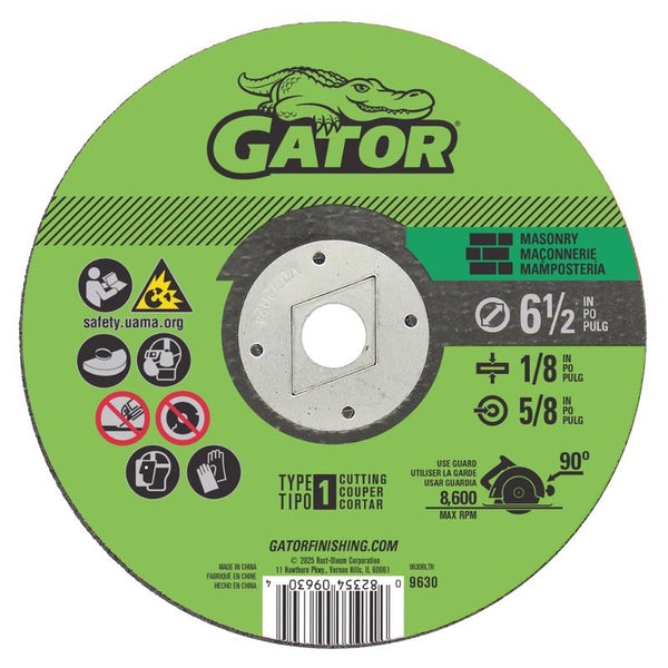 Dronco America Gator 6-1/2 in. Dia. x 5/8 in. Masonry Cutting Wheel 1 pc. 9630