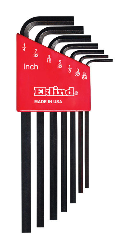 EKLIND 10207 Hex-L Key allen wrench - 7pc set SAE Inch Sizes 5/64-1/4 Long series