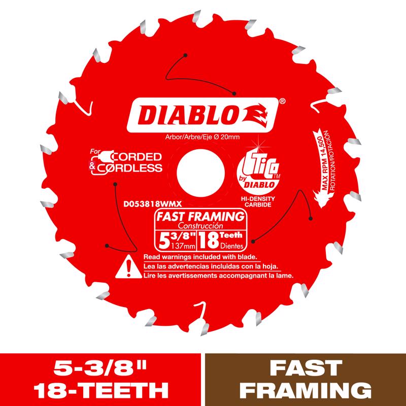 Freud-Diablo DB 5-3/8 X 18T Wood CSB MB, Multicolor, D053818WMX, One Size