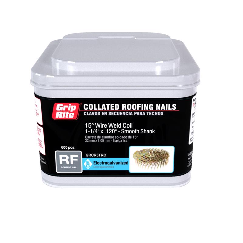 4"600PK' Prime Source Pneumatic GRCR3TRC Coil Roofing Nail