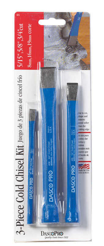 Dasco Pro 44 Cold Chisel Kit, 3-Piece Set (3-Pack)