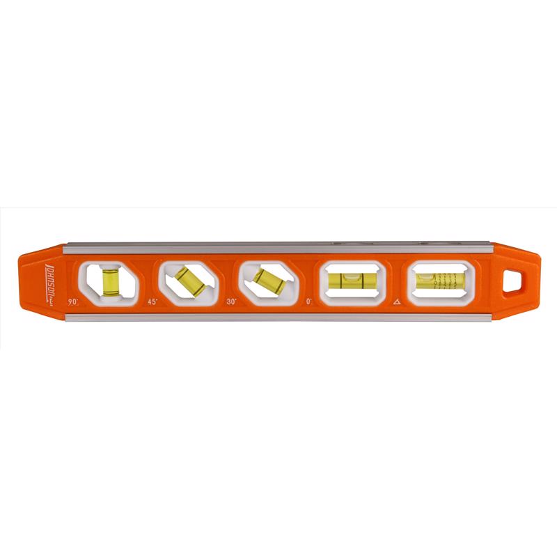 Johnson 1422-1200 Magnetic Aluminum Torpedo Level, 12'', Orange