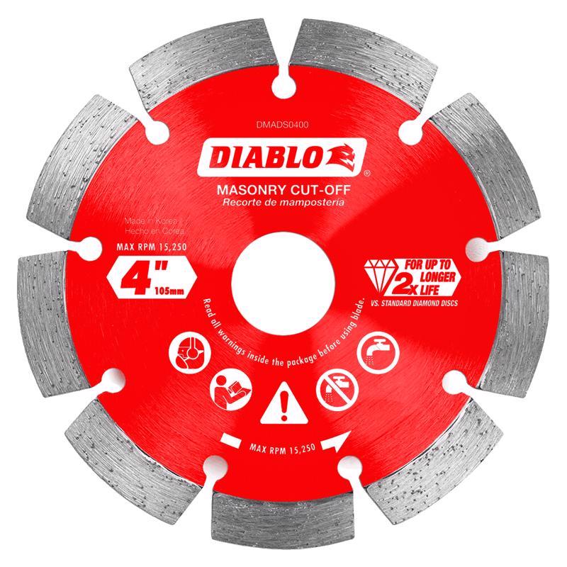 Diablo DMADS0400 4 in. Diamond Segmented Cut-Off Discs for Masonry