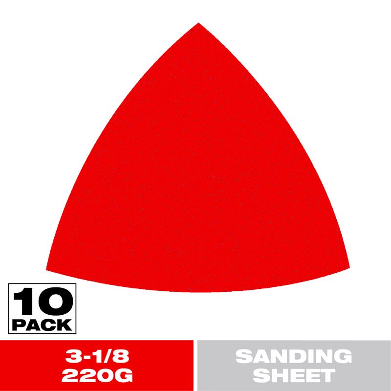 Diablo by Freud DCT318220H10G 3-1/8 in. 220-Grit (Fine) Oscillating Detail Triangle Sanding Sheets (10-Pack) Multi, One Size