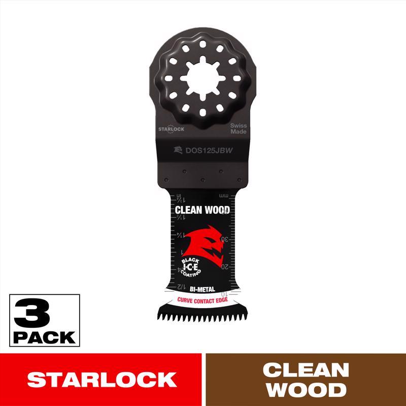 Diablo - DOS125JBW3 1-1/4 in. Starlock Bi-Metal Oscillating Blades for Clean Wood (3-Pack)