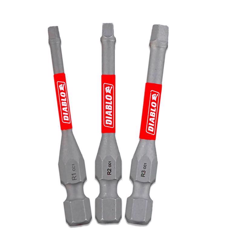 Diablo DSQV2-S3 2 in. Square Drive Bit Assorted Pack (3-Piece)