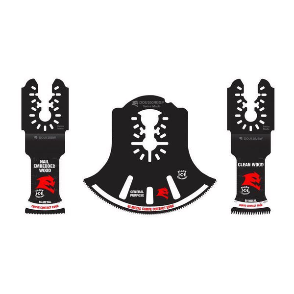 Diablo by Freud DOU3BS 3 pc Universal Fit Bi-Metal Oscillating Blade Set (3-Piece)