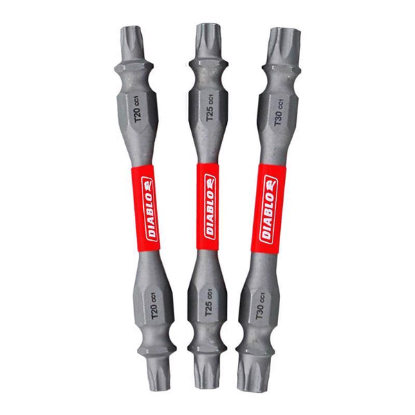 Diablo DDETV25-S3 2-1/2 in. Double-Ended Torx Drive Bit Assorted Pack (3-Piece)