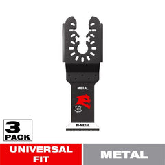 Diablo DOU125BF3 1-1/4 in. Universal Fit Bi-Metal Oscillating Blades for Metal (3-Pack)