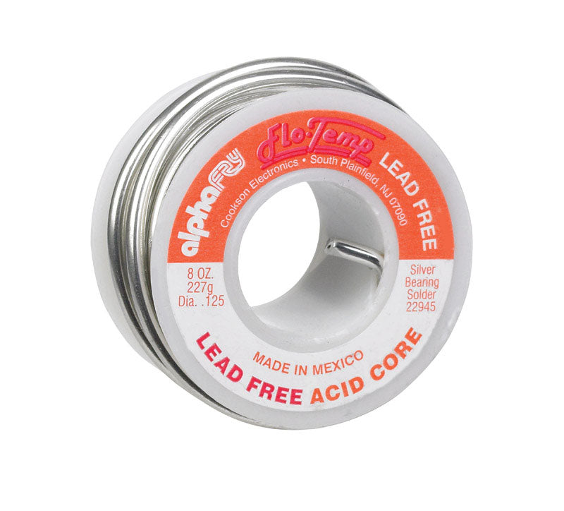 Alpha 22945 Lead-Free Non Electrical Acid Core Solder, 8 Oz