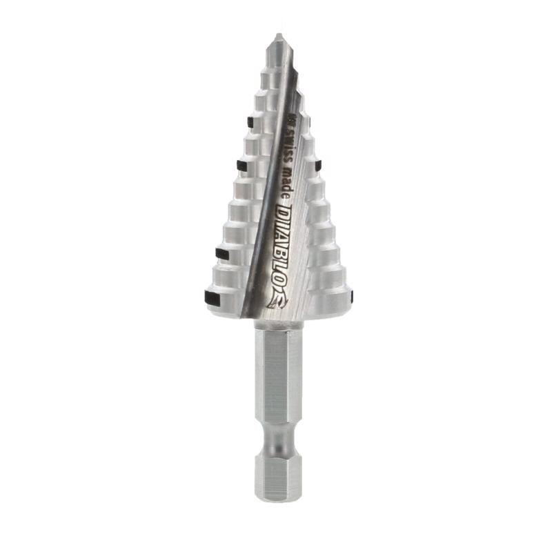 Diablo Impact Strong Step Drill Bit - Fast, Precise Drilling in Thin Metals, Plastic and Steel - Optimized Dual Flute Design, 7/8" Diameter, 1/4" Hex Shank, 2-3/4" Length - DSD0875S12