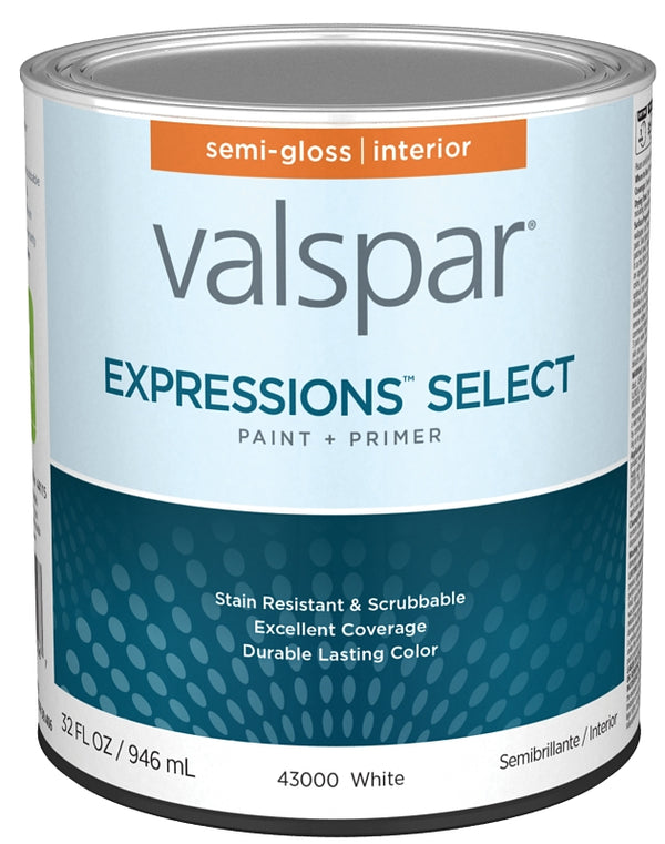 Valspar Paint&PRIMR INTR SEMGLO WHT QT 028.0043000.005