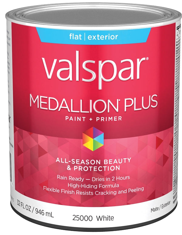 Valspar Paint&Primer EXTER FLT WHT QT 028.0025000.005