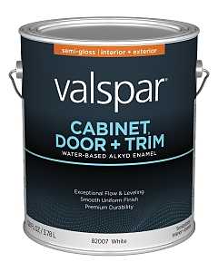 Valspar 82007 White Base Cabinet, Door & Trim Interior and Exterior Oil Enriched Enamel, Semi-Gloss, 1 Gallon