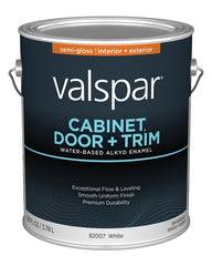 Valspar 82007 White Base Cabinet, Door & Trim Interior and Exterior Oil Enriched Enamel, Semi-Gloss, 1 Gallon 028.0082007.007