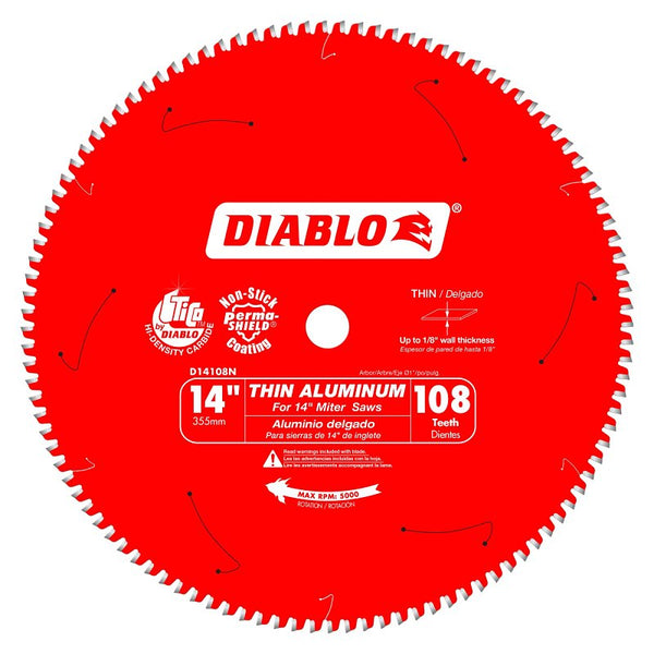 Freud-Diablo 14 X 108 Diablo Nf Csb 1 Bore, D14108N, Multicolor, One Size