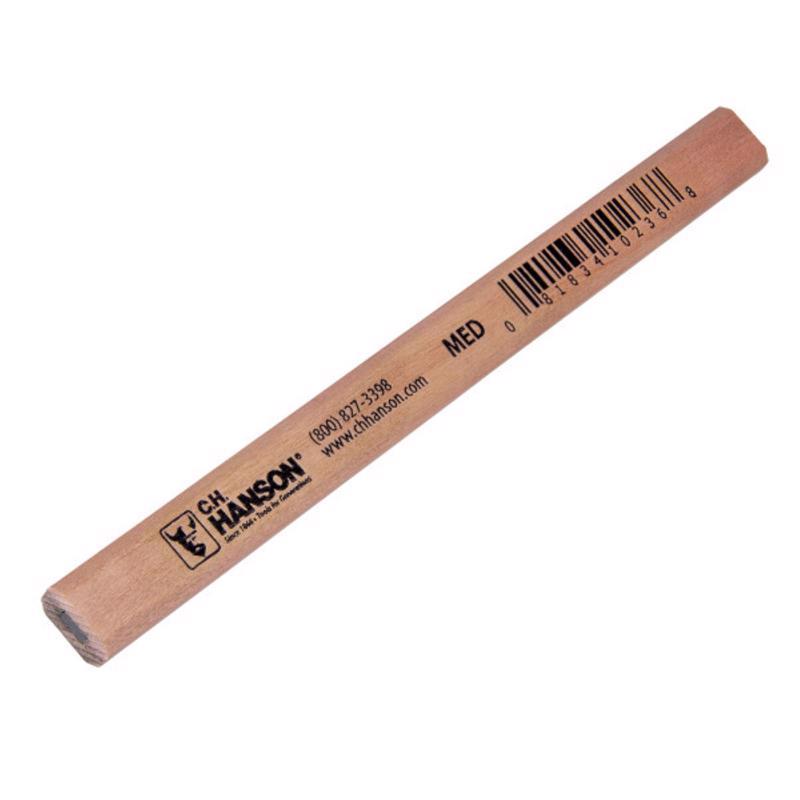 CH Hanson 10236 Carpenter Pencil-Medium Lead Raw Basswood, One Size, Multi