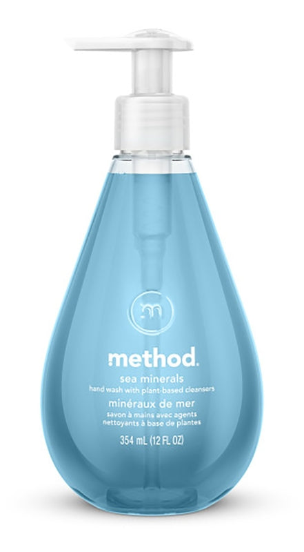 Method Naturally Derived Gel Hand Wash Pump, Sea Minerals, 12 Ounce 00162