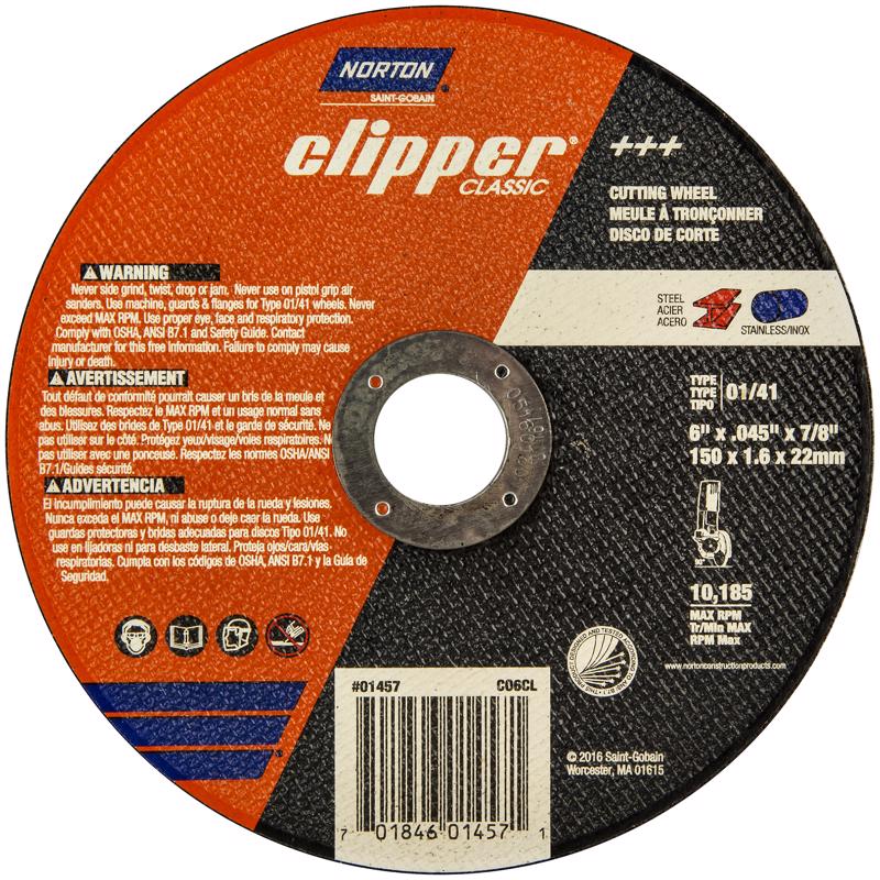 NORTON CLIPPER 70184601457 Wheel Cut-Off 6IN