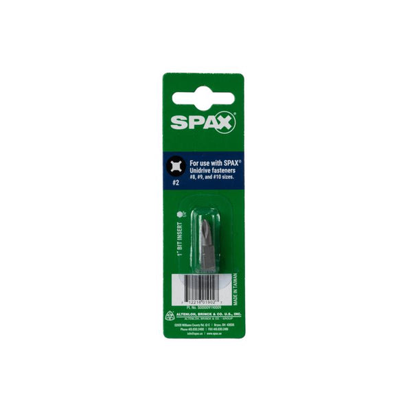 1/4 X 1 in. Steel Unidrife Driver Bit-Spax-5000009190009