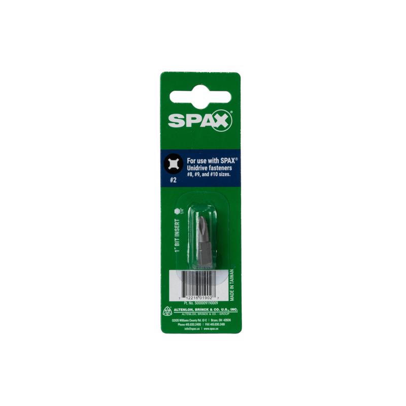 1/4 X 1 in. Steel Unidrife Driver Bit-Spax-5000009190009