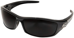 Edge SR116 Reclus Wrap-Around Safety Glasses, Anti-Scratch, Non-Slip, UV 400, Military Grade, ANSI/ISEA & MCEPS Compliant, 5.04" Wide, Black Frame/Smoke Lens