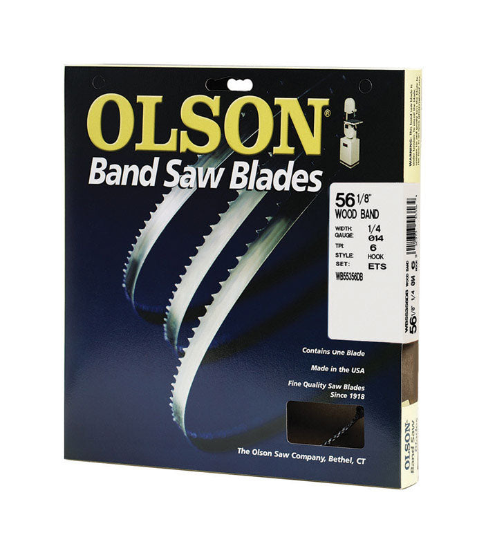 Olson Saw WB55356BL 56-1/8-Inch by 1/4 wide by 6 Teeth Per Inch Band Saw Blade