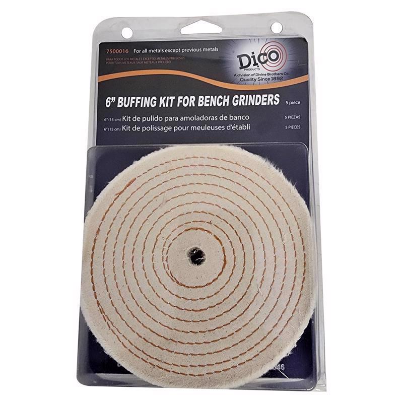 Dico 7500016 6 In. Buffing Kit with (2) Buffing Wheels & (3) Compounds