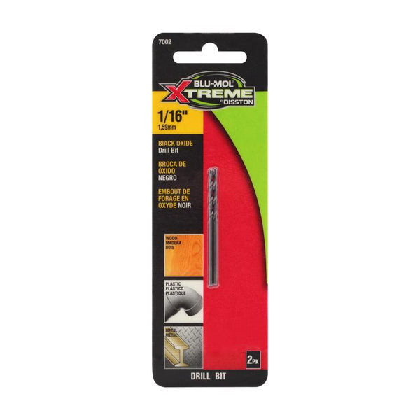 Blu-Mol Xtreme 1/16 in. High Speed Steel Drill Bit 1 pk E0217002