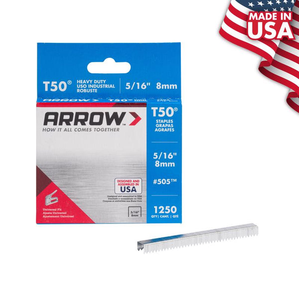 Arrow Fastener T50 Staples Gray Steel 50524
