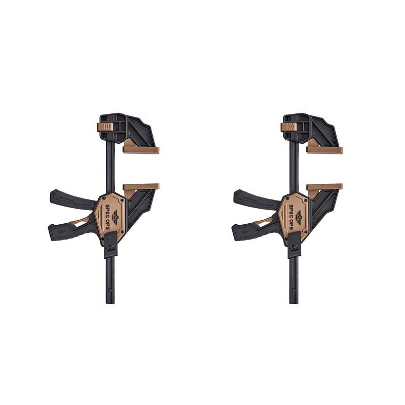 Spec Ops Trigger Clamp for Woodworking 7'' Large One-Handed Bar Clamp/Spreader Heavy Duty 330 Lbs. 2-Pack