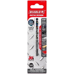 Diablo Metal Demon Drill Bits for Mild, Hardened and Stainless Steels - 7/32-Inch Diameter, 3-Flats Shank, 3.7-Inch Length - DMD732JP1 (2-Pack)