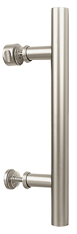 National Hardware N700-101 Interior Sliding Barn Door Hardware Madison Pull, 12 in, Satin Nickel