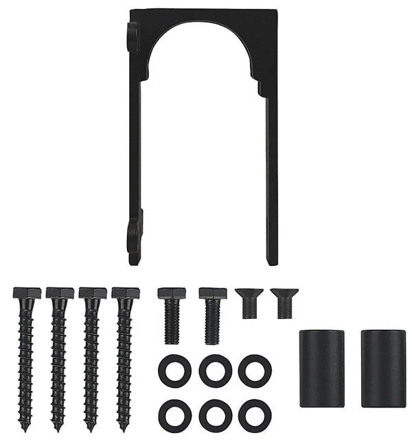 National Hardware N700-115 Interior Sliding Barn Door Hardware Bypass Bracket, 3 5/8 in x 5 1/32 in x 2 3/4 in, Matte Black