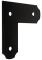 National Hardware N800-014 Decorative L Strap Outdoor Reinforcement Hardware Accents Brackets and Bracers for Pergolas Gazebos Garden Arches and Raised Garden Beds, 3 X 8 1/4 X 8 1/4, Hartley, Black (8-Pack)