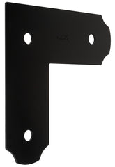 National Hardware N800-014 Decorative L Strap Outdoor Reinforcement Hardware Accents Brackets and Bracers for Pergolas Gazebos Garden Arches and Raised Garden Beds, 3 X 8 1/4 X 8 1/4, Hartley, Black (8-Pack)
