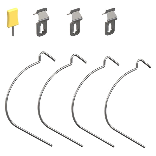 National Hardware N900-009 Kit No Tools Drywall Picture Push to Hang with J Hooks for Low Damage, Zinc Plated