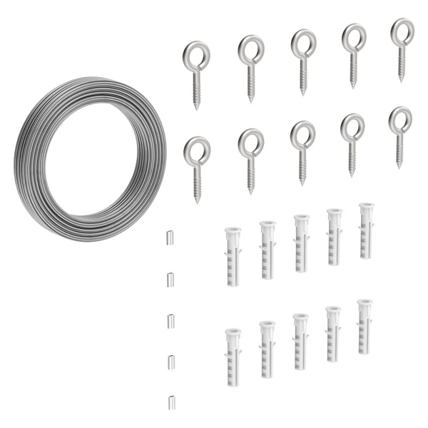 National Hardware N900-012, Wire Trellis Kit, 50 Ft Stainless Steel Plant Wall Wire Trellis for Climbing Plants and Vines