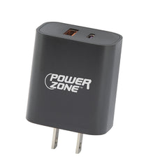 POWERZONE Charger USB & Type C BLK PD+QC CA-43AT