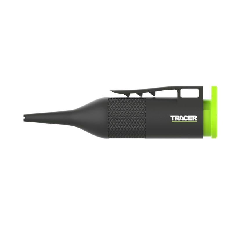 Tracer Trueshot Deep Hole Chalk Marker 4 Inch Reach High-Visibility Non Permanent Green Chalk Replaceable Cartridge One-Handed Spray Action Construction & DIY Use