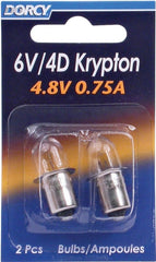 Dorcy 6-Volt/4D-4.8-Volt, 0.75A Bayonet Base Krypton Replacement Bulb (41-1663), Blue, 2-Pack